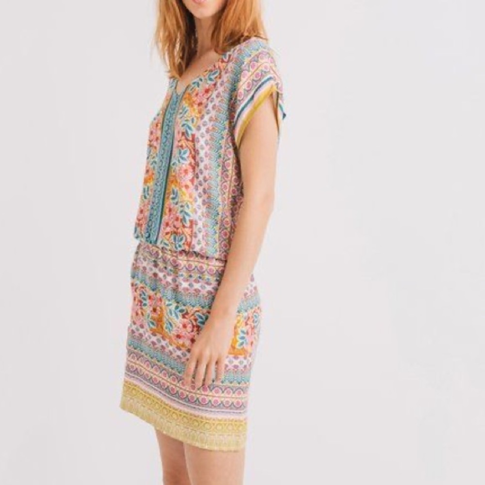 Promod Kaleidoscope Paisley Pattern Dress sz: Med